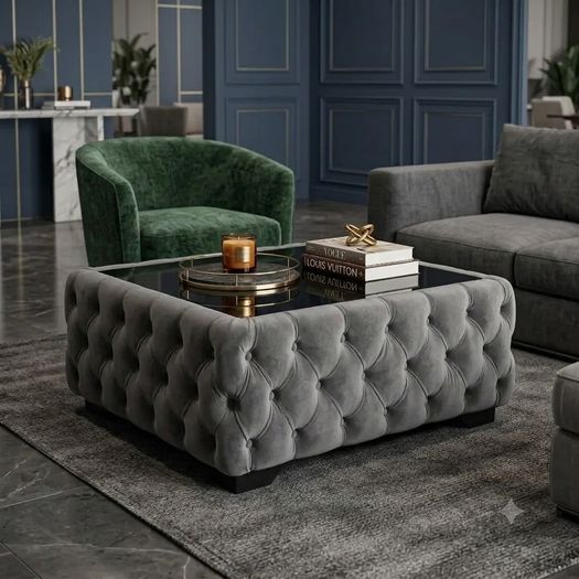 Chester Lux grey Coffee Table 83x63x35cm Free Delivery