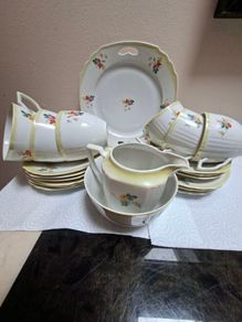 vintage porcelain tea set. 22 piece set in very good condition.