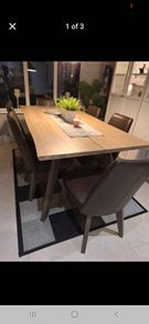 Oak table and 6 chairs