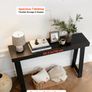 118 cm Console Table, Modern Desk Behind the Couch, Wooden Rectangle Entrance Desk, Narrow Long Sofa Table Image 3