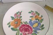 Traditional Hungarian Hand Panted Ceramic Plate, Hungarian Pottery, Folk Plate, Antique Peasant Plate