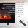 50" Wall Mounted Electric Fireplace, Wilton, Black With 2 Heat Settings 900W-1800W, 9 LED Flame Colour Options and 2 Fuel Bed Options, Media Wall Compatible, Remote Control Image 6