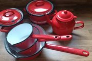 Vintage enamel pots