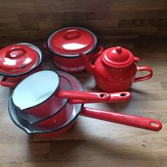 Vintage enamel pots