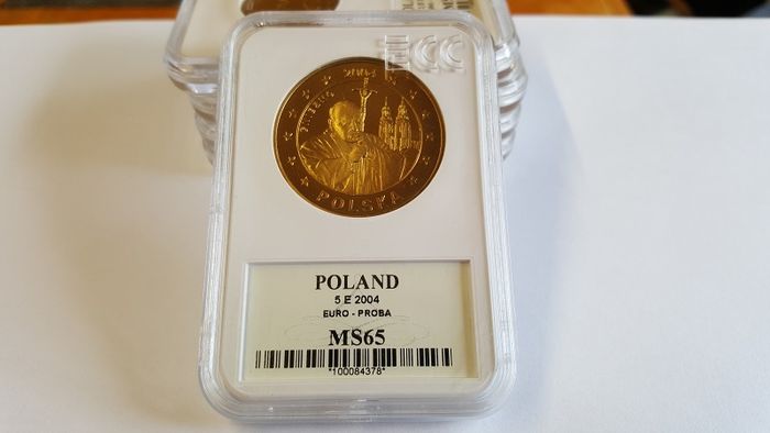 Coins.. Poland Pattern Proofs 2004 X 5 Coins