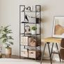 Bookshelf, Freestanding 5-Tier Shelf, Industrial Office Shelf with Metal Frame, Open Storage Shelf for Living Room, Office, Study, 60x30x170.5 cm, Black Image 5