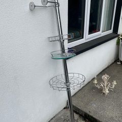 Upright chrome storage ,suitable for bathroom / kitchen.