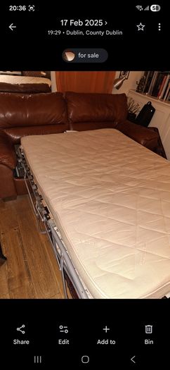 Natuzzi 2 seater sofabed premium leather