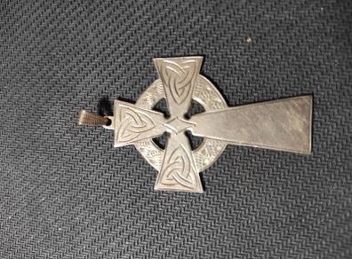 Vintage ISJ STERLING IRISH Celtic Cross pendant
