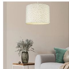 Lampshade grey (sage) and white leaves