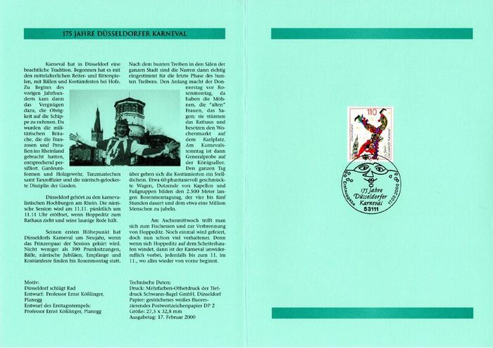 1999 Bundes Republic Deutschland (Germany) Federal Annual Stamp EFT Collection with 51 images of contents
