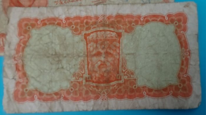 Irish 1966 &68 X 5 Lavery ten shilling banknote in used condition
