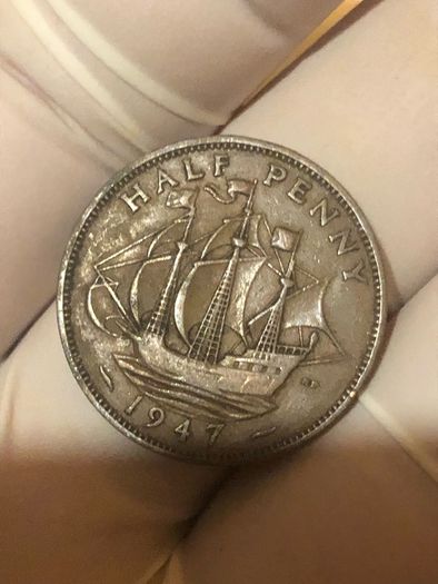 George VI half penny  x 36 Pictures