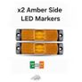 x2 Pcs12V LED Amber Orange Side Marker Board Lights Trailer Truck Van Bus Camper Image 4
