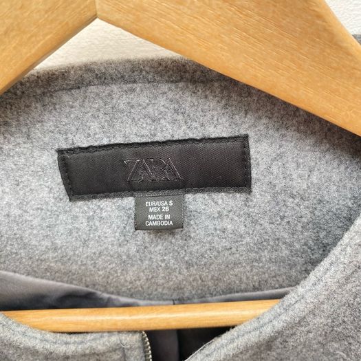 Zara Soft Grey Bomber Jacket