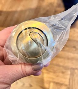 Brushed Brass Toilet Dual Flush Replacement Button