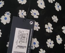 M&S black daisy print dress Sz 8 UK - Bnwt
