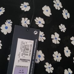 M&S black daisy print dress Sz 8 UK - Bnwt