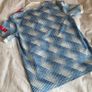Fab Retro Junior Kids Genuine Adidas Blue White Orange Manchester United retro 2021 2022 Away Jersey Image 5