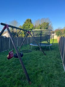 Trampoline and swing set