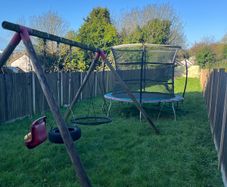 Trampoline and swing set