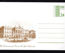 1986 Ireland An Post Postcard showing GPO circa 1820 originally by J Newman issued 20th March Mint.