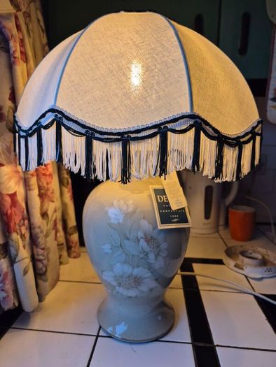 New old Stock Denby Stoneware 1980s certified Table lamp by Denby handthrown by David Williams Midcentury new used