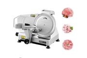 Commercial Meat Slicer, 10 inch Electric Deli Food Slicer, 180W Meat Cutter with a Premium 65Mn Blade, 0-0.4 inch Adjustable Thickness
