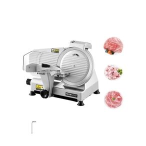 Commercial Meat Slicer, 10 inch Electric Deli Food Slicer, 180W Meat Cutter with a Premium 65Mn Blade, 0-0.4 inch Adjustable Thickness