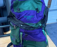 Vintage Invicta 70L Backpack + Brand New Decathlon Hiking Poles