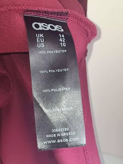 ASOS Burgundy Dress with Tie Neck