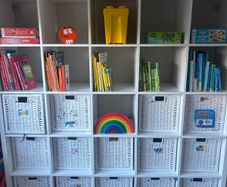 Kallax shelving and baskets