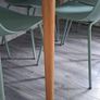 White top Rectangular Dining table from EZ Living Interiors with wooden legs Image 4