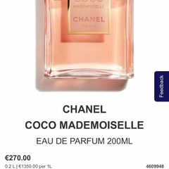 CHaNEL Coco Mademoiselle 200ml parfum for her