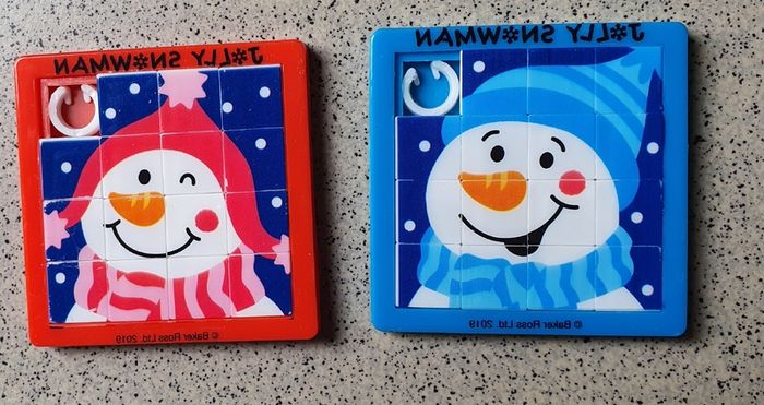 New - Two Really Cute Christmas Snowman Puzzles - #