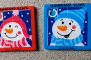 New - Two Really Cute Christmas Snowman Puzzles - #