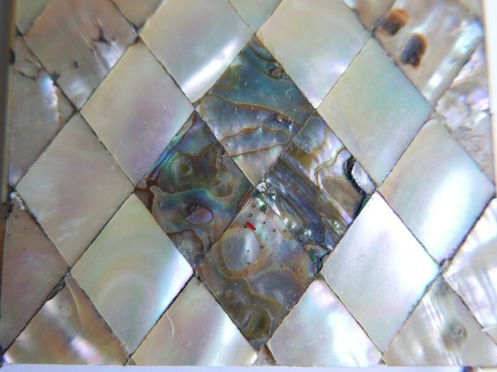 Vintage Mother of Pearl Box, Card Holder French Art Deco