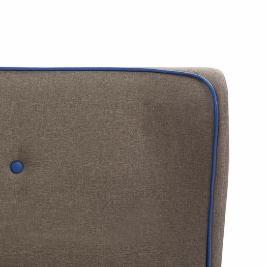 Bed Frame Taupe Fabric 150x200 cm