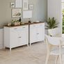 Kitchen Cabinet with Worktop, Sideboard with 2 Drawers and 2 Doors, Buffet Cabinet for Kitchen, Living Room, Dining Room, Hallway, Wood, Country House Style Image 3