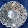 Godinger Silver Plated Pierced Rose Design Basket Image 4