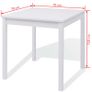 Five Piece Dining Set Pinewood White Image 8