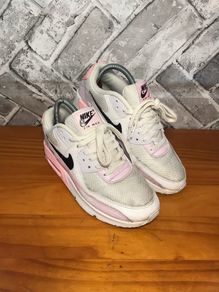 Nike Air Max 90 White & Pink Tye Dy Ladies UK5.5 EUR38.5 Trainers   S-A