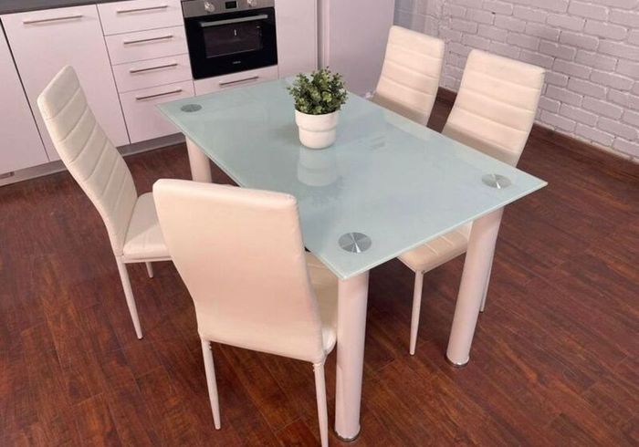 Glass dining table set with 4 chairs Free Delivery