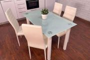 Glass dining table set with 4 chairs Free Delivery