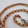 Antique Venetian African Eyes & Red African Tiny tire Shape Glass Beads Necklace Image 4