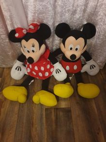 Large mickey mouse and minnie mouse plush
