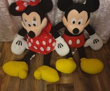 Large mickey mouse and minnie mouse plush