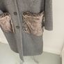 Zara grey coat xsmall oversized style fit 10/12 Image 3
