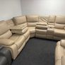 True Beige Corner Leather Recliner Sofa Image 2