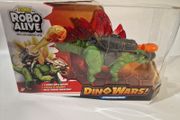 ZURU Robo Alive Dino Wars Stegosaurus Robotic Dinosaur  Lights, Sounds &amp; Firing Weapon!